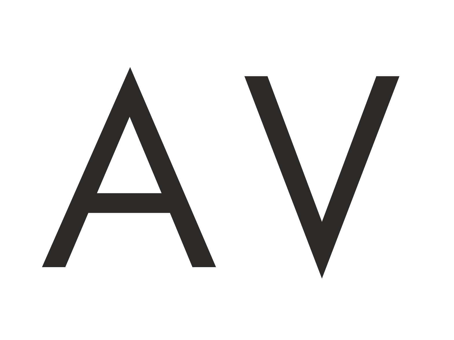 The Stylized "A" and "V" that make up the Arri Visuals Logo